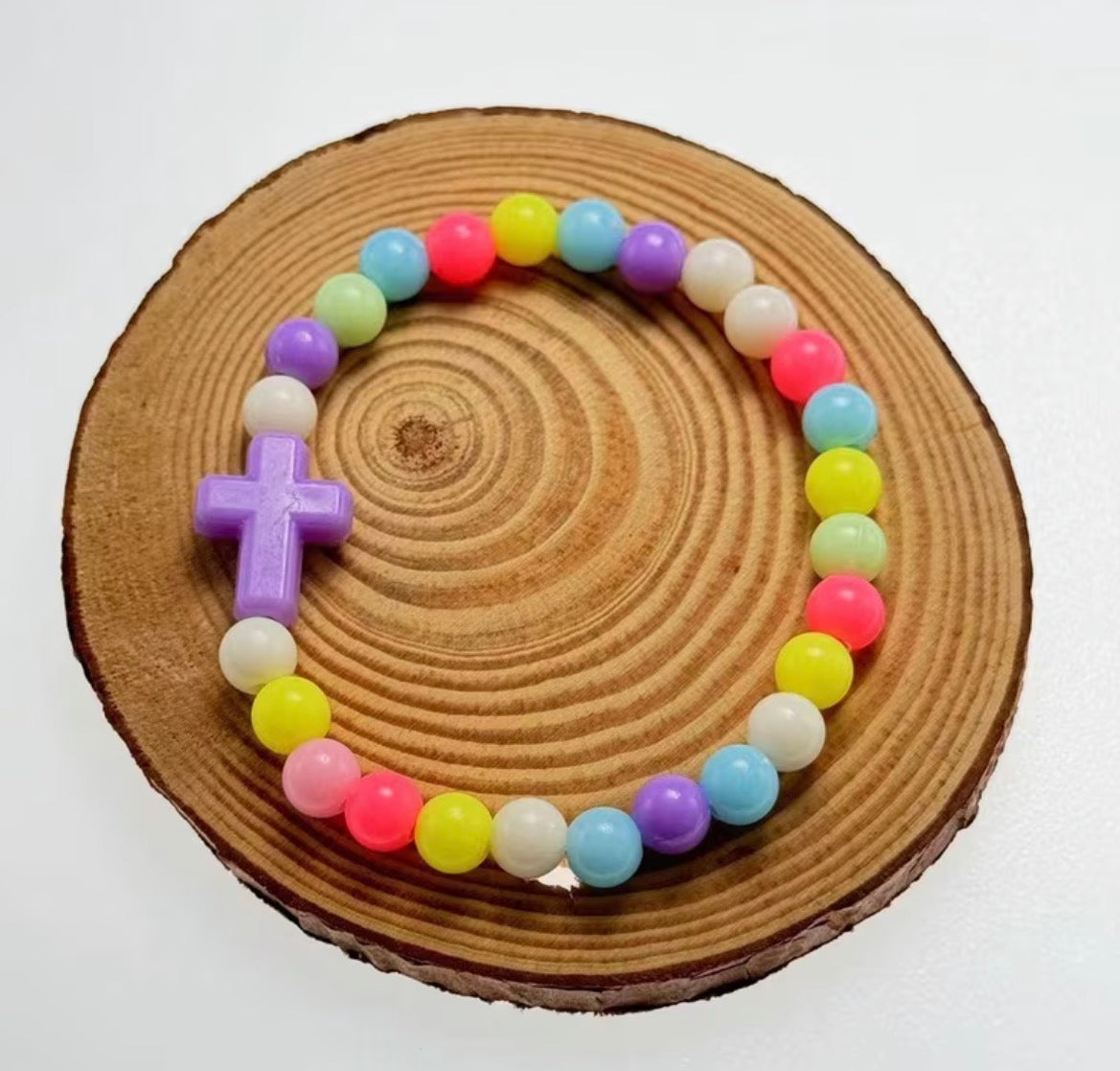 Kids Bead Cross Bracelets