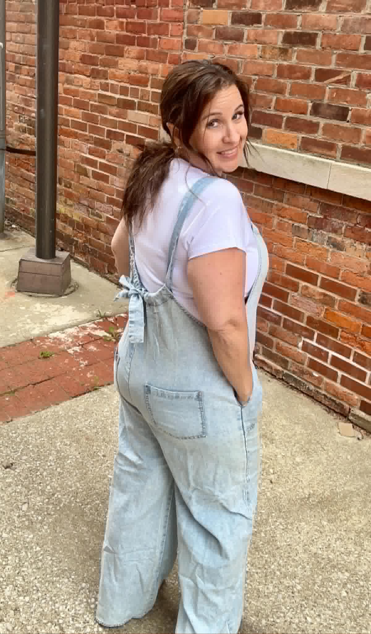 Washed Chambray Casual Jumpsuit