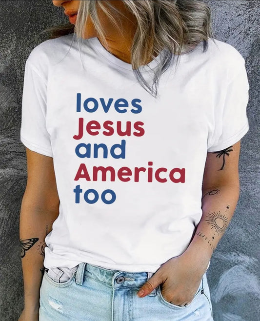 Jesus and American Graphic Tee