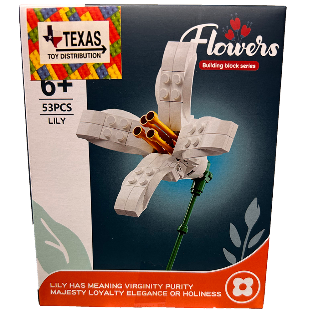 Flowers Building Brick Display Set