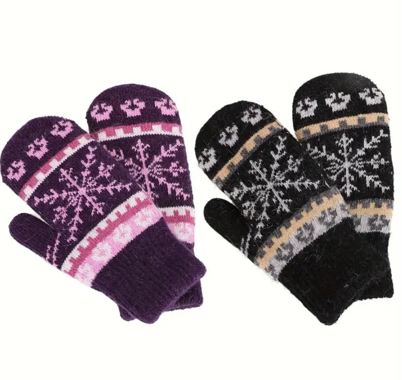 Womens Fleece Lined Mittens