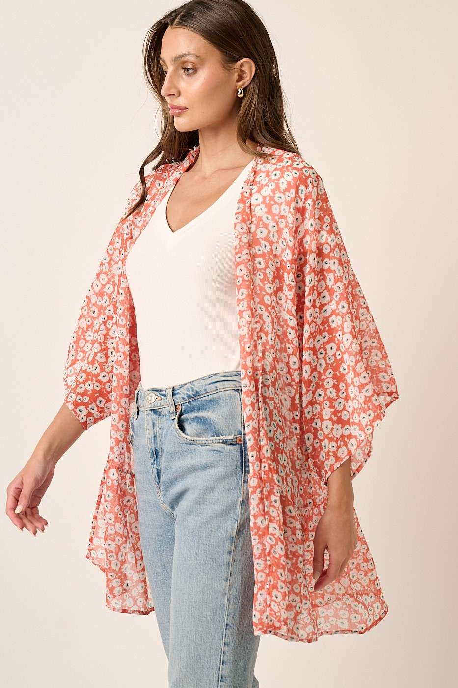 FLOWER PRINT YORYU CHIFFON DUSTER