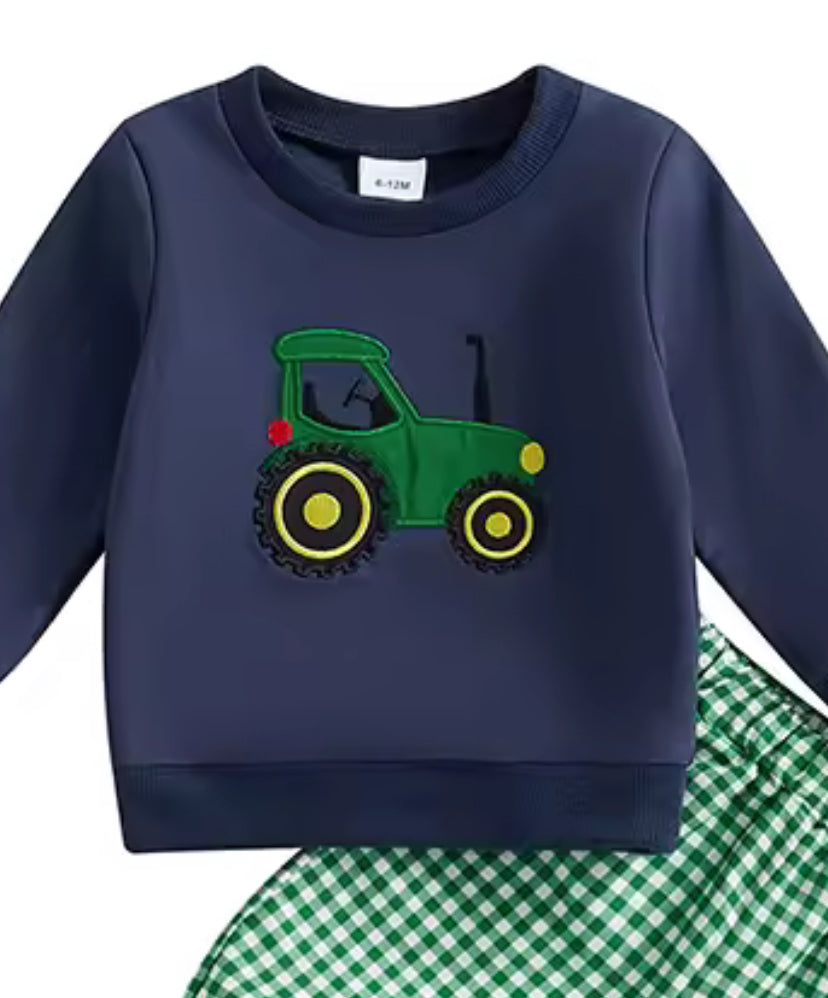 Navy Tractor Sweatshirt