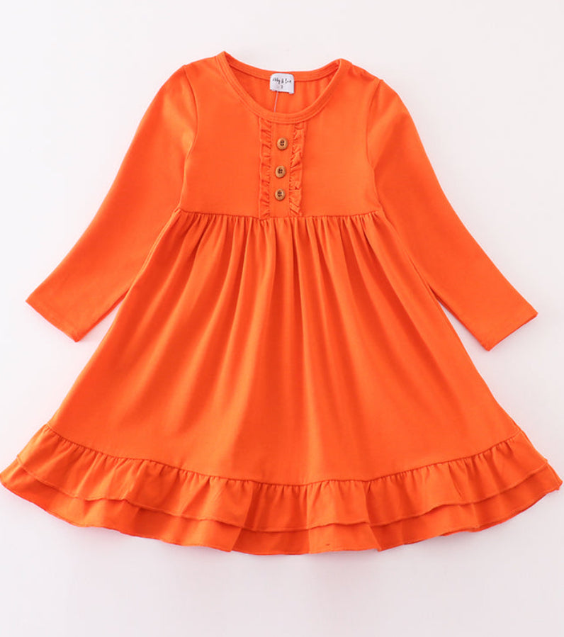 Orange Ruffle Dress