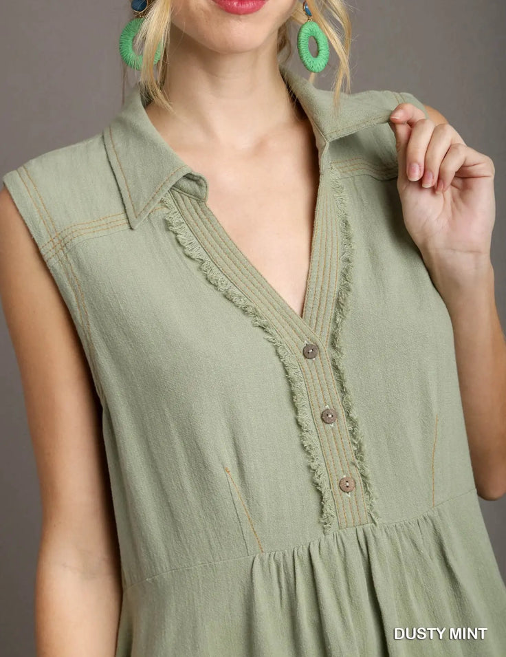 UMGEE Stitch & Fray Detail Tunic