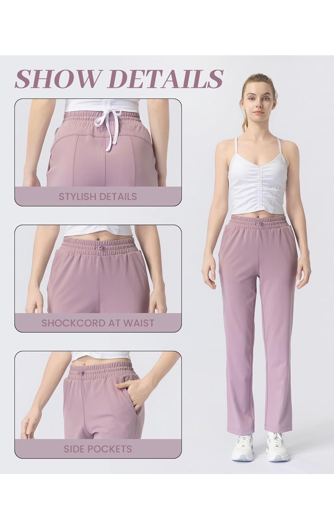 Moisture Wicking Straight Leg Track Pants