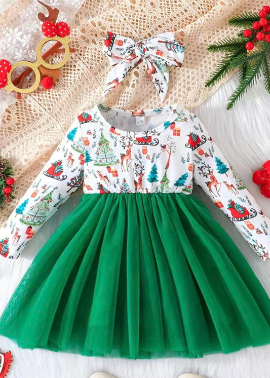 Christmas Sleigh Tutu Dress