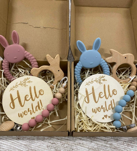 Hello World Bunny Teether Sets