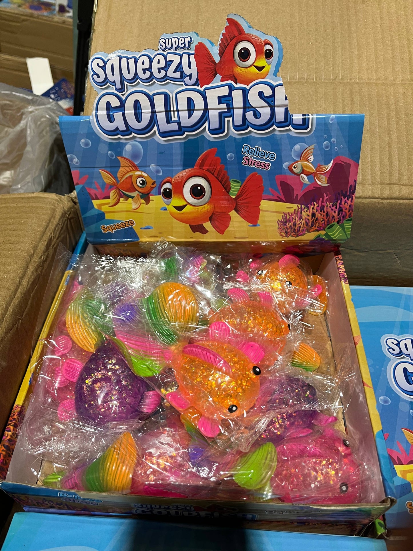 Sugar Squeeze Glitter Goldfish Squishy