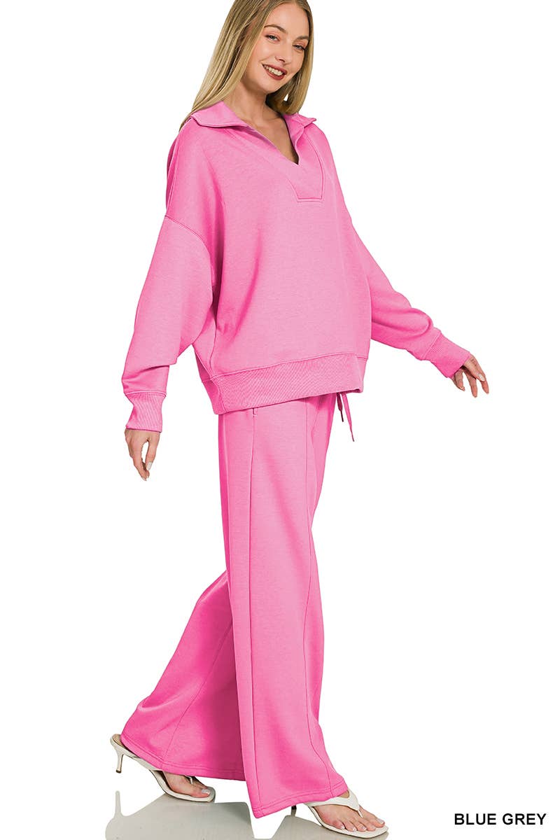 Scuba Collared Pullover & Pants Set