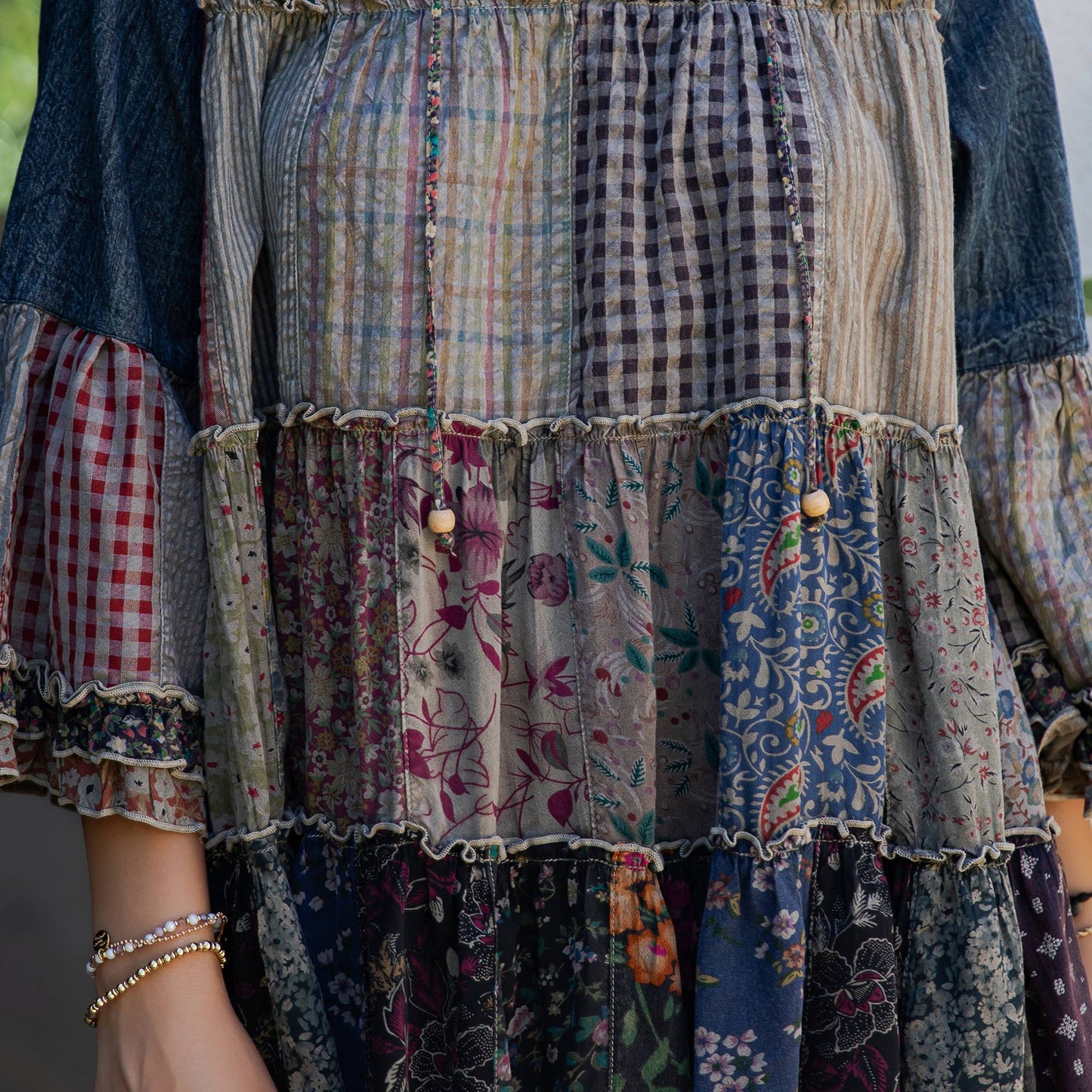 Artistic Fusion: Overdyed Jhabla Top