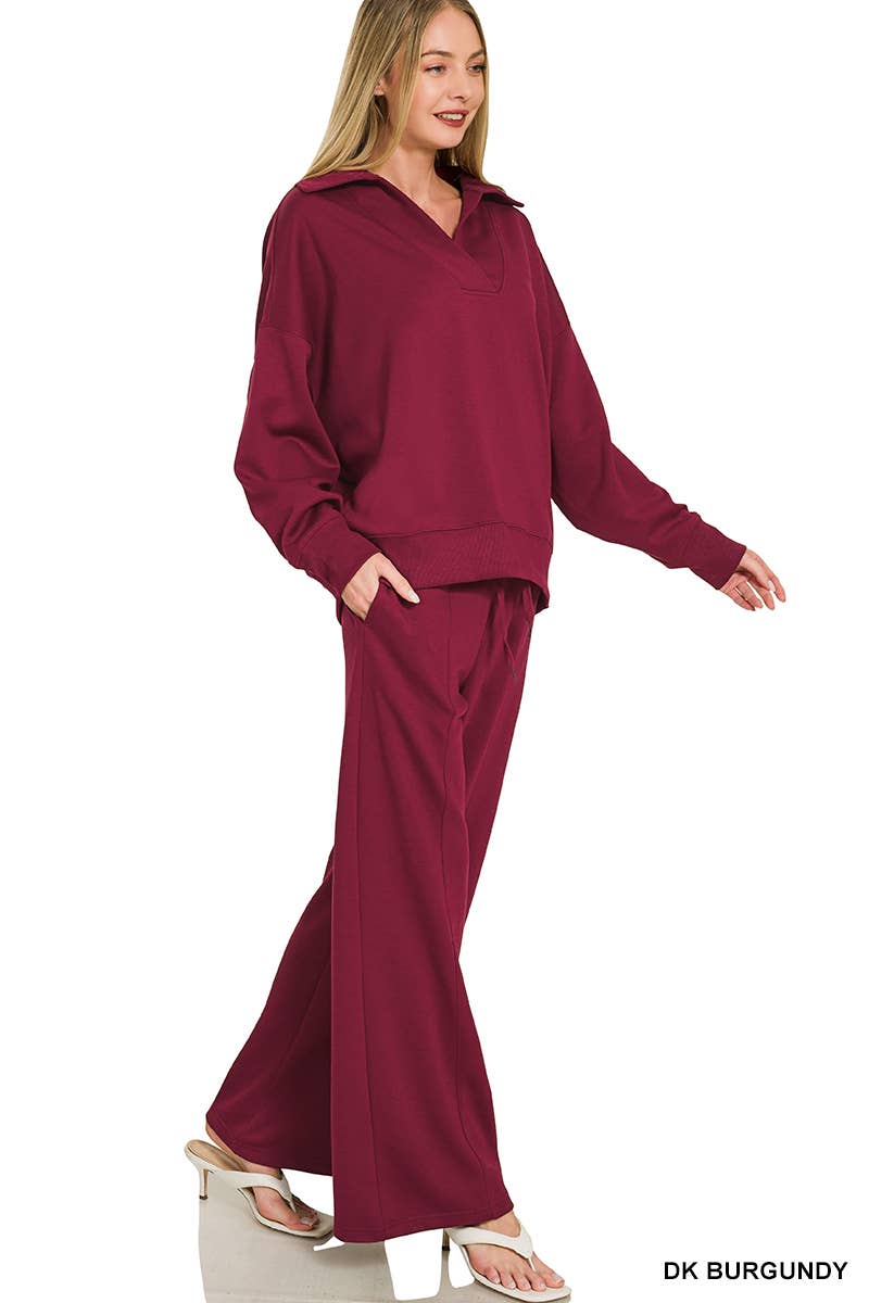 Scuba Collared Pullover & Pants Set
