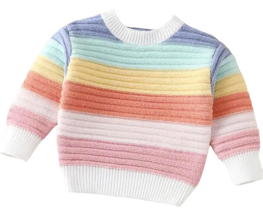 Thick Rainbow Stripe Sweate