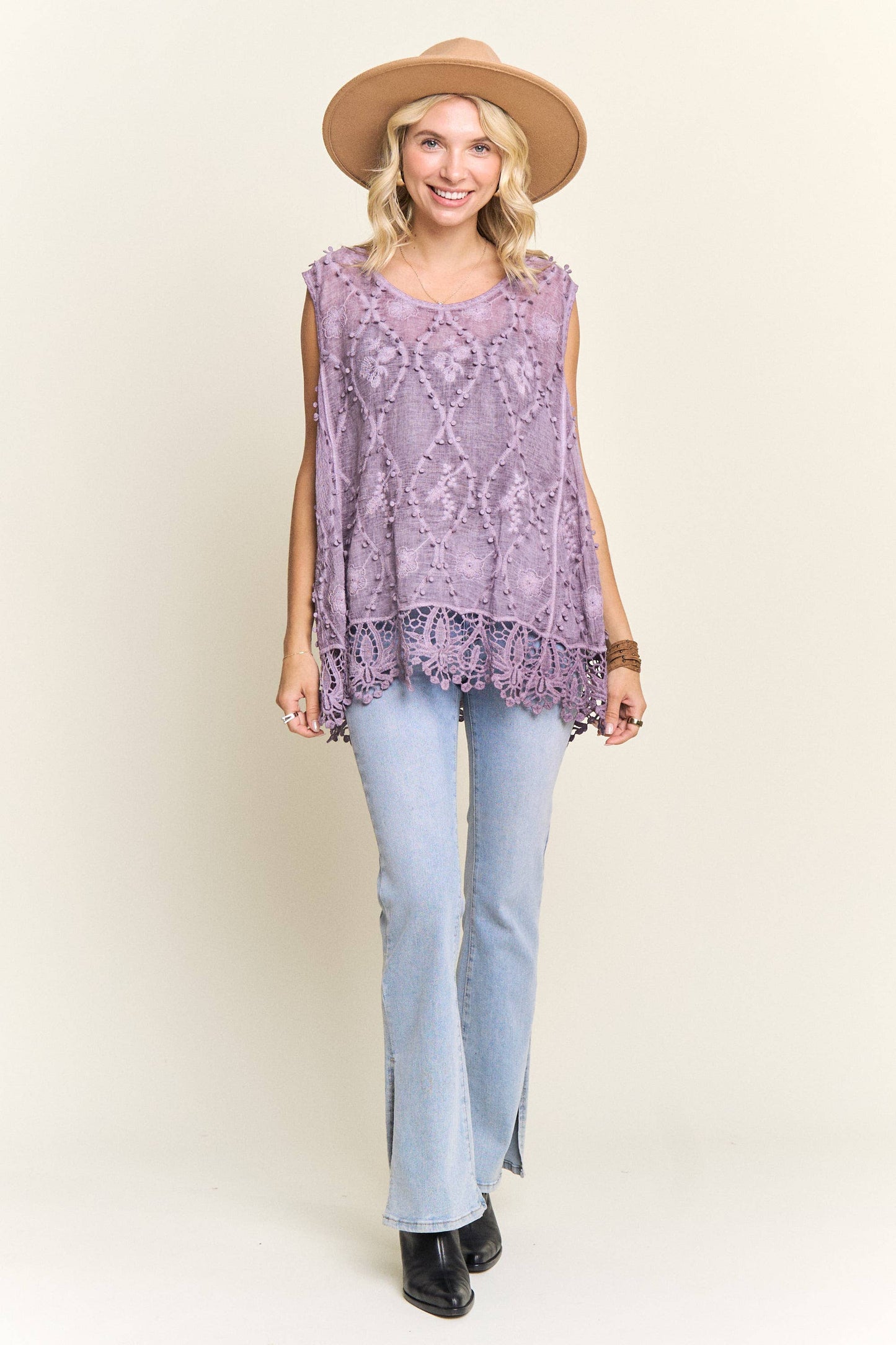 CASUAL CROCHET TANK TOP