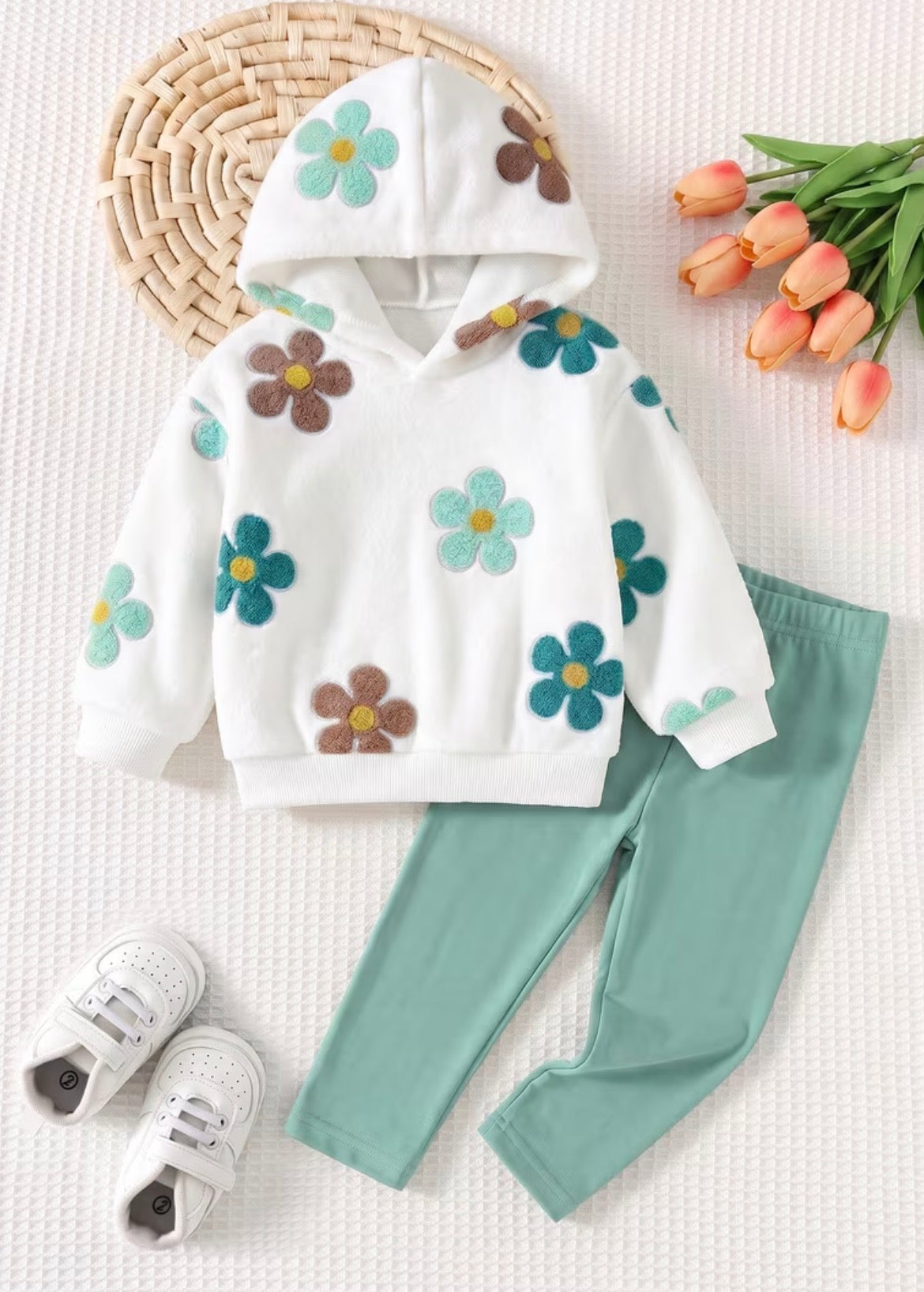 Double Sided Fur Sweatshirt Set