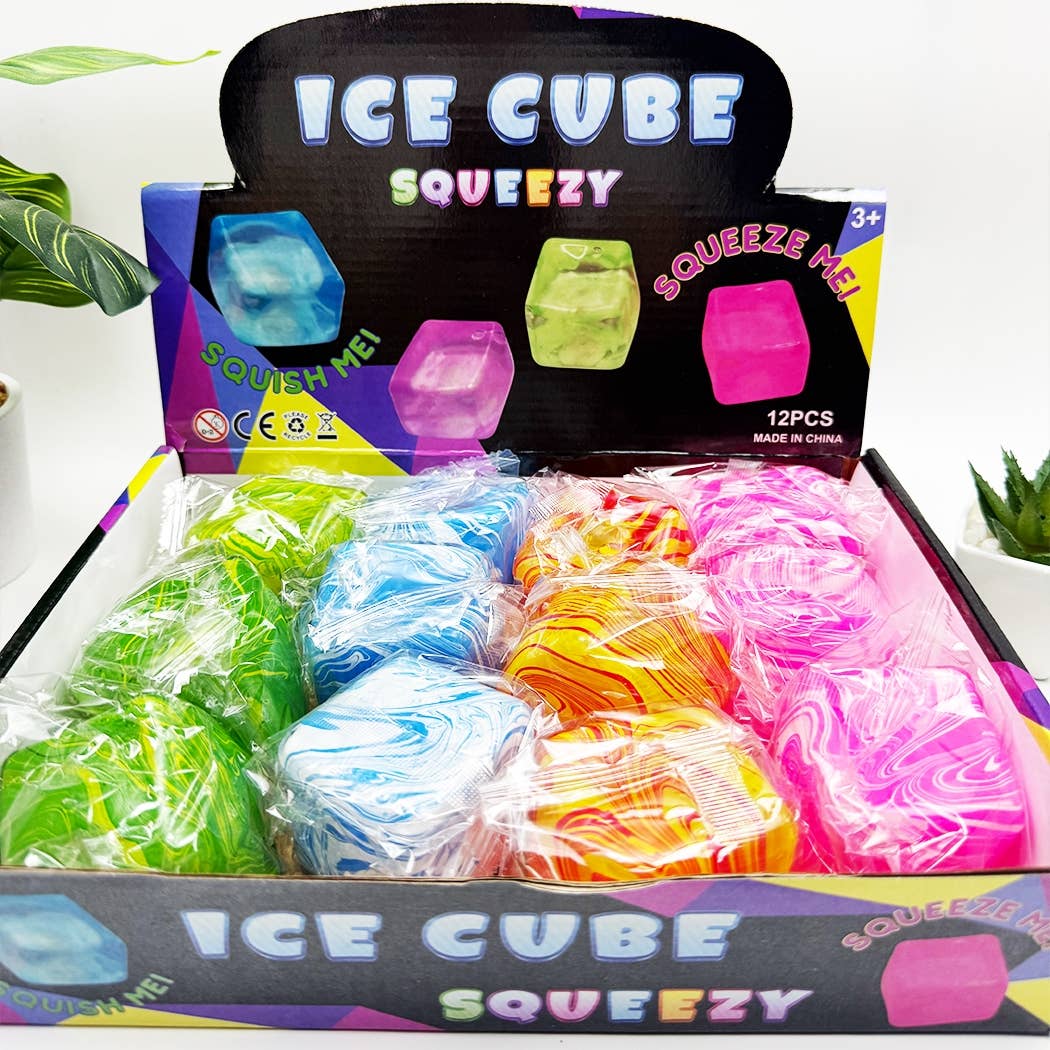 Marbled Cube Shaped Squish Toy