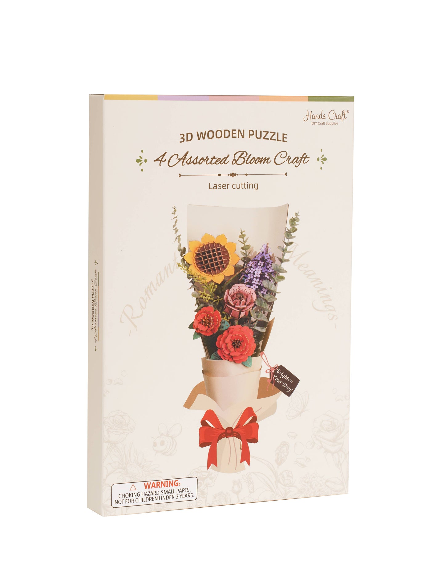 DIY 3D Wooden Flower Puzzle Bundle Pack