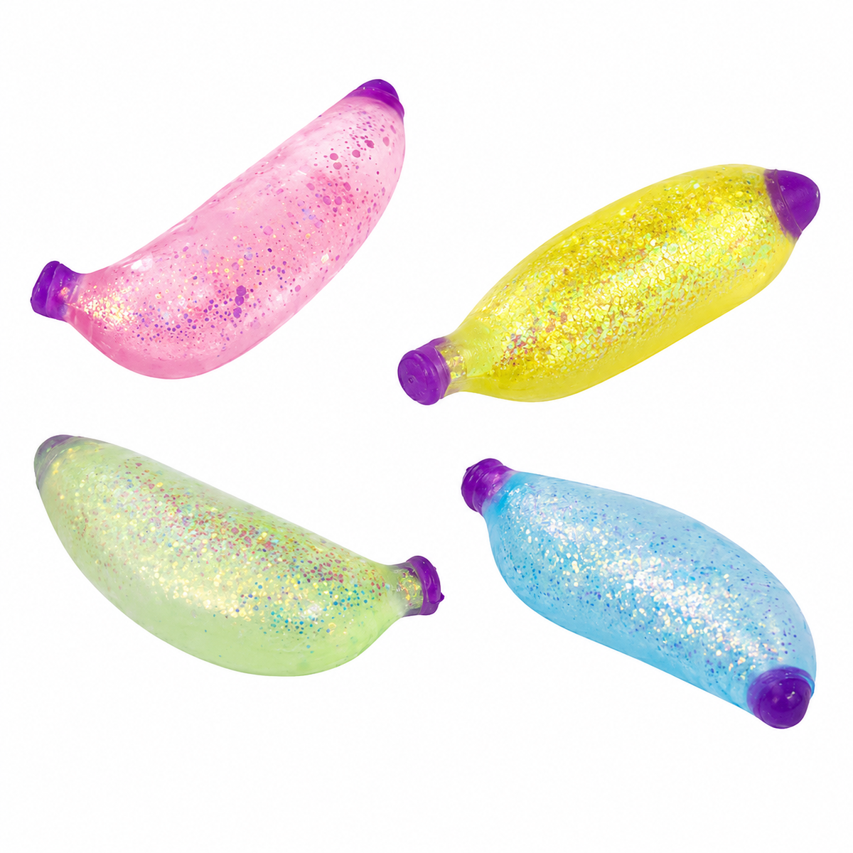 5" GLITTER BANANA SUGAR SQUISHY FRUIT