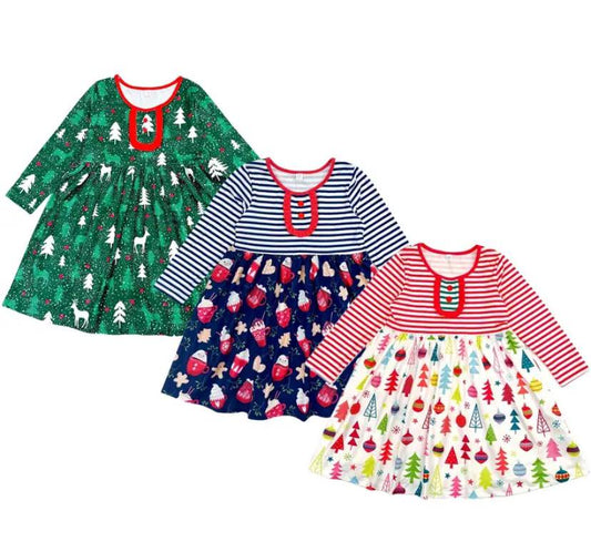 Pattern Christmas Dress