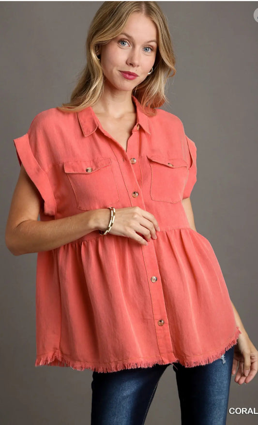 UMGEE Snow Wash Frayed Hem