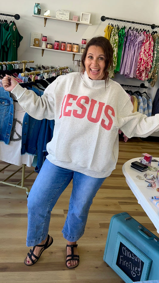 JESUS & GOD IS GOOD Reversible Sweatshirt