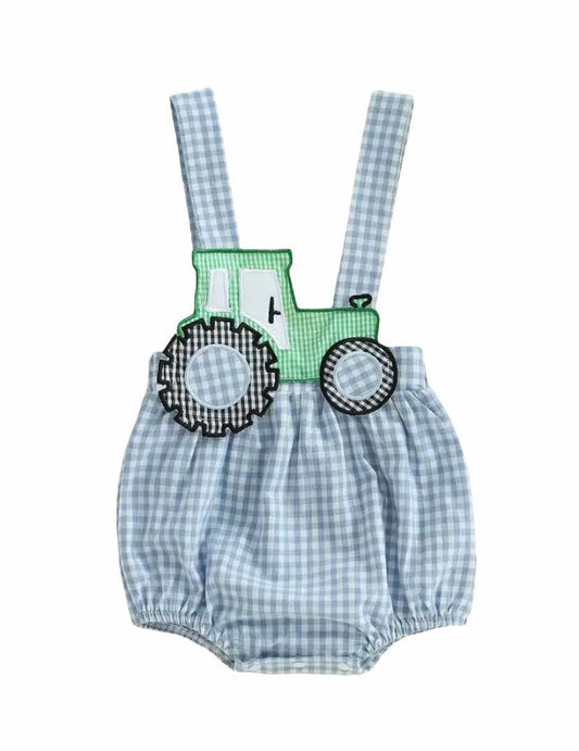 Tractor Applique Bibs