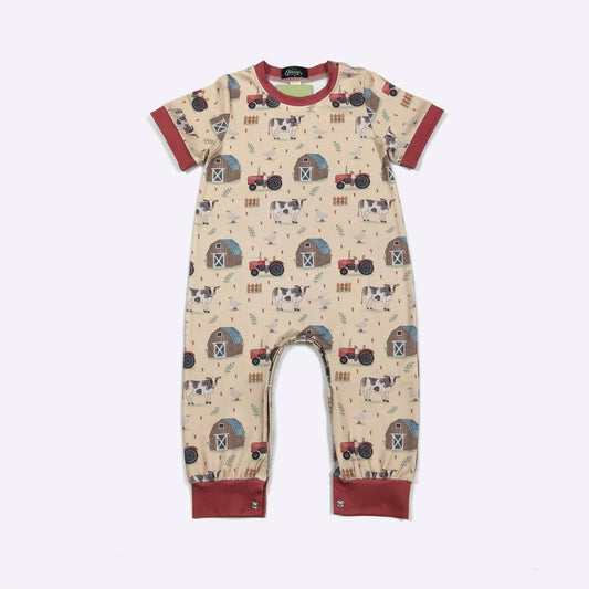 Rustic Farm Boy Romper