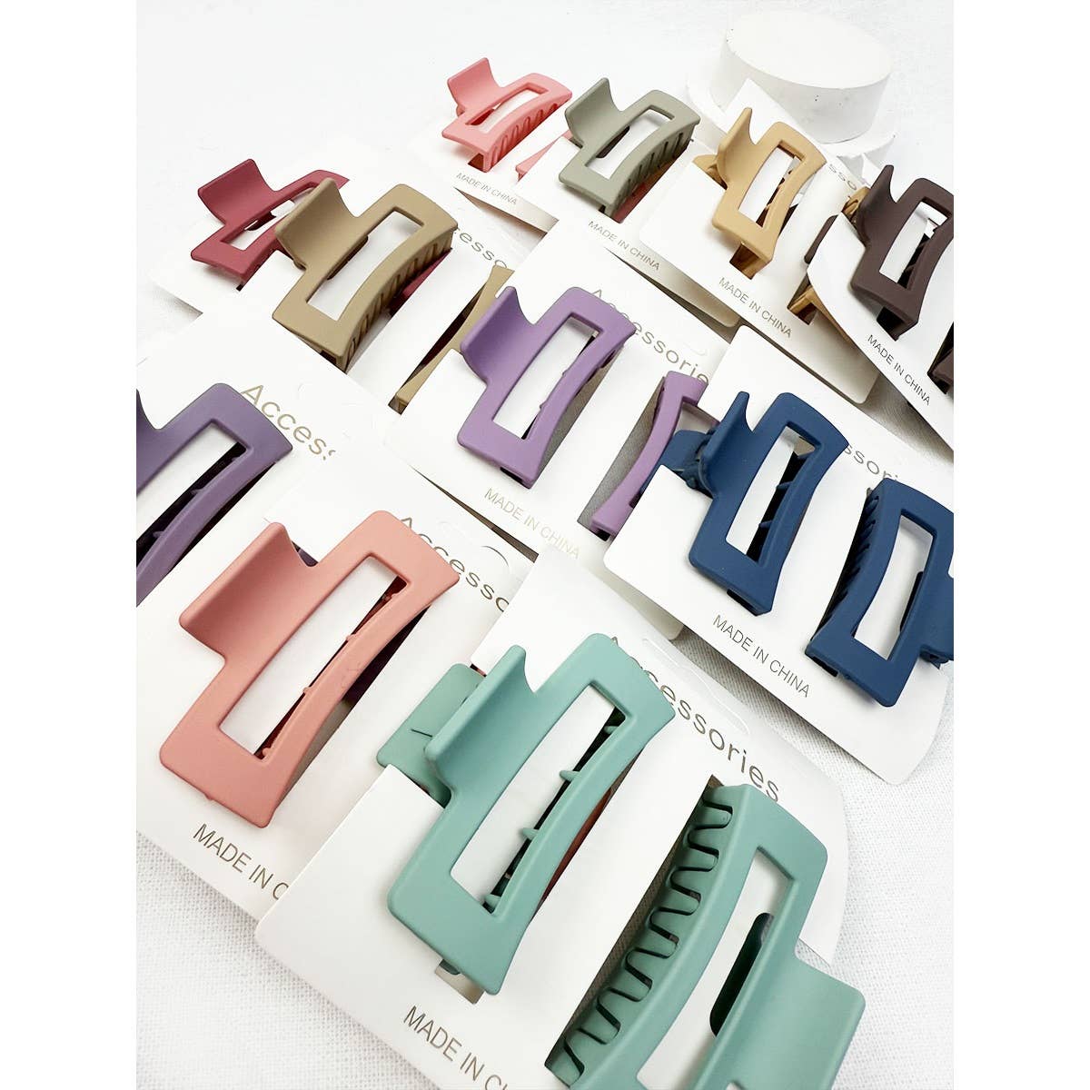 Matt DUO Small Cut Out Rectangle Hair Claw