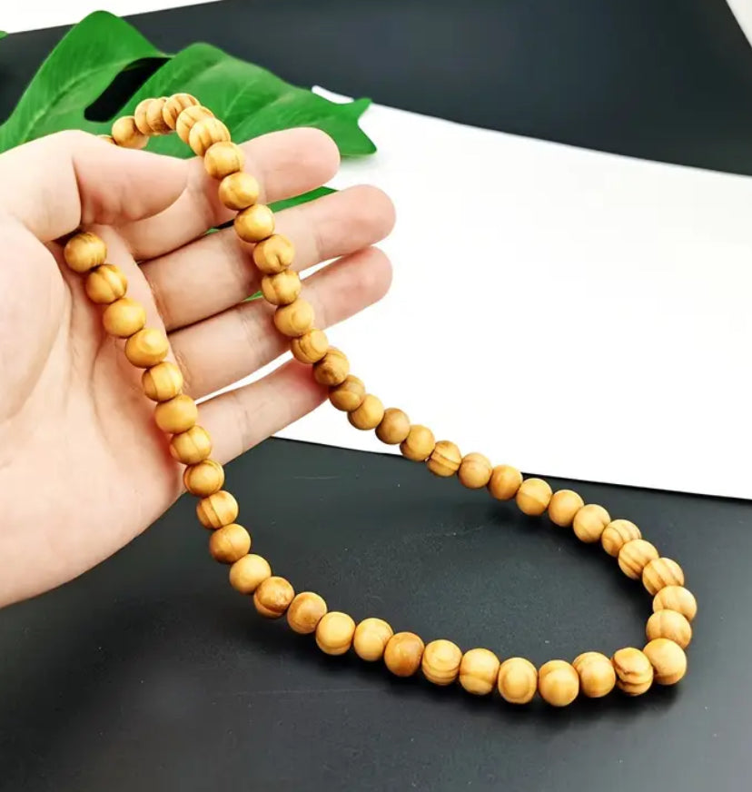 Short Wood Bead Necklace
