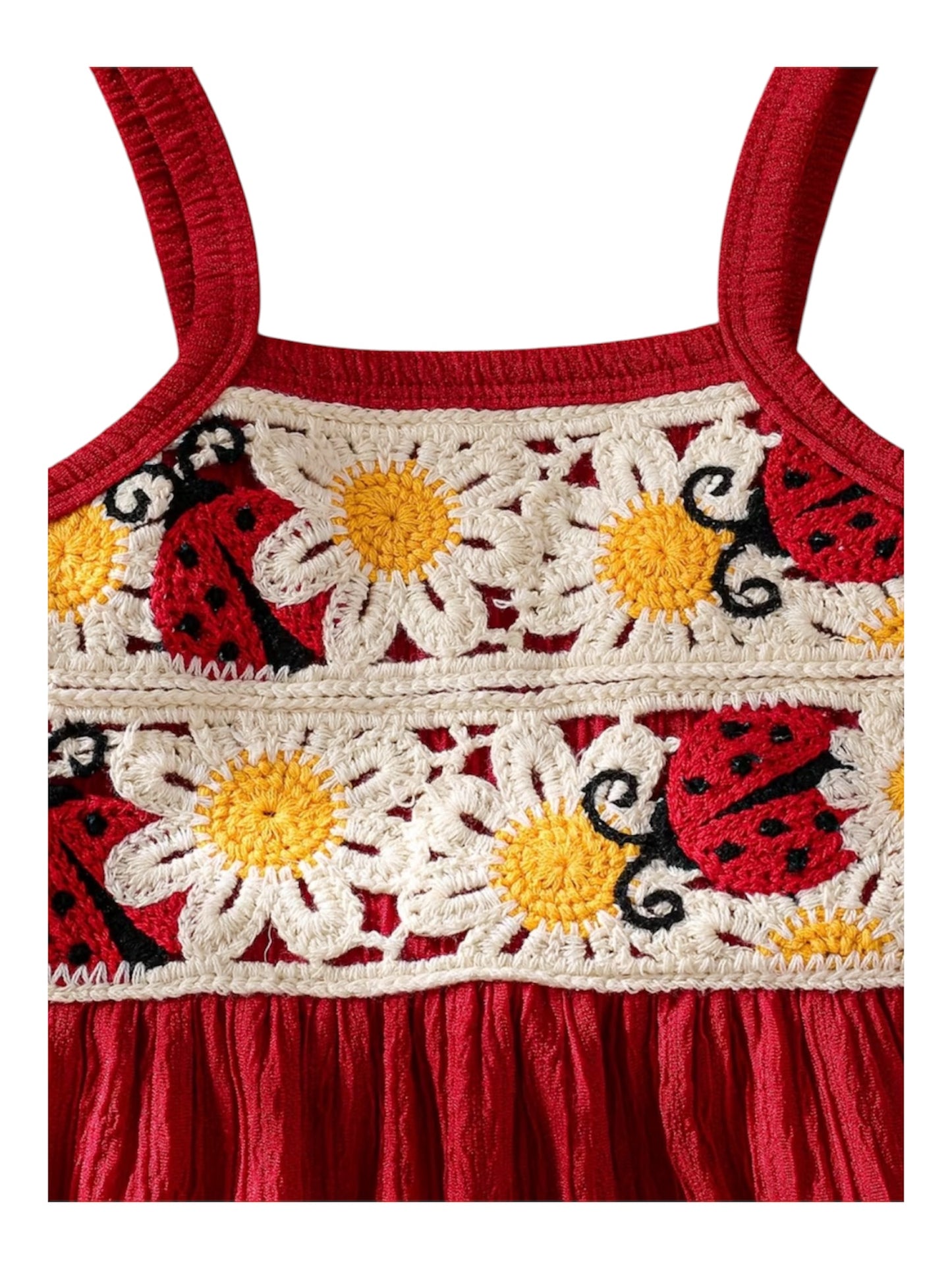 Crocheted Ladybug Romper