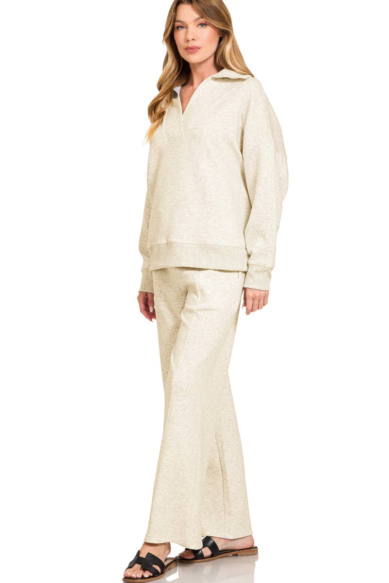 Scuba Collared Pullover & Pants Set