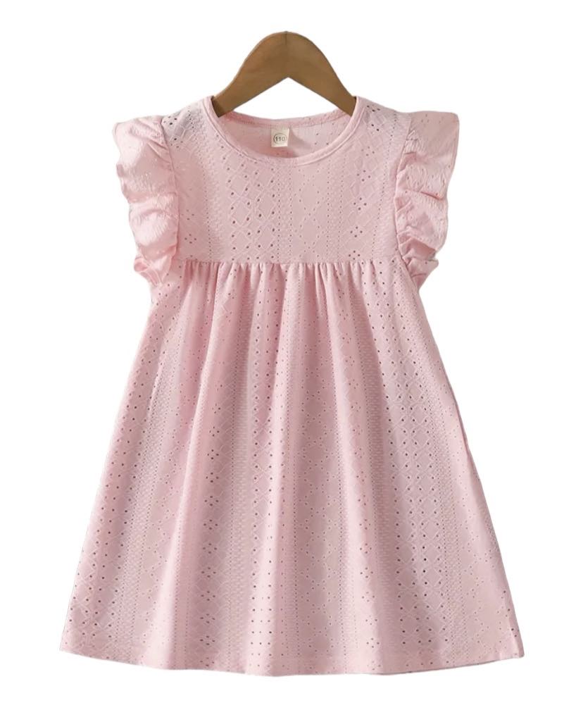 Flutter Trim Eyelet Dress