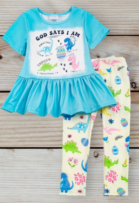 God Says Girls Dinosaur Set