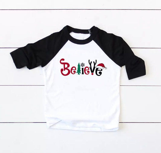 Believe Christmas Raglan