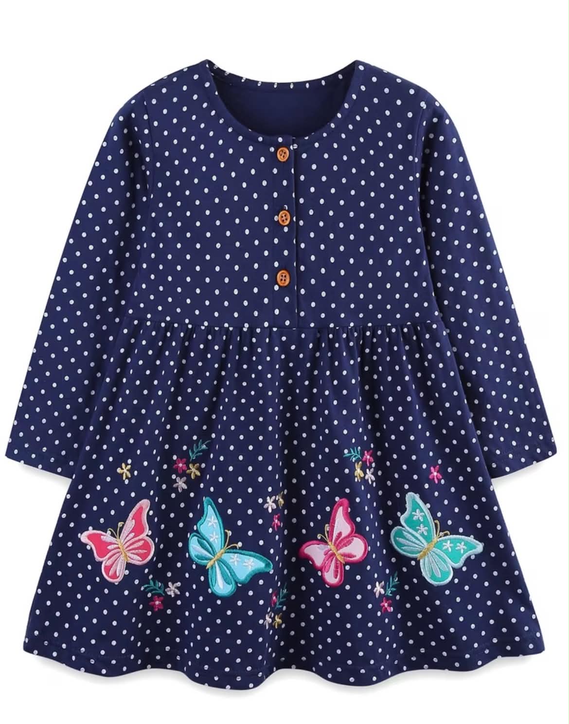 Butterfly Polka Dot Dress