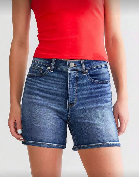 Extra Length Denim Shorts