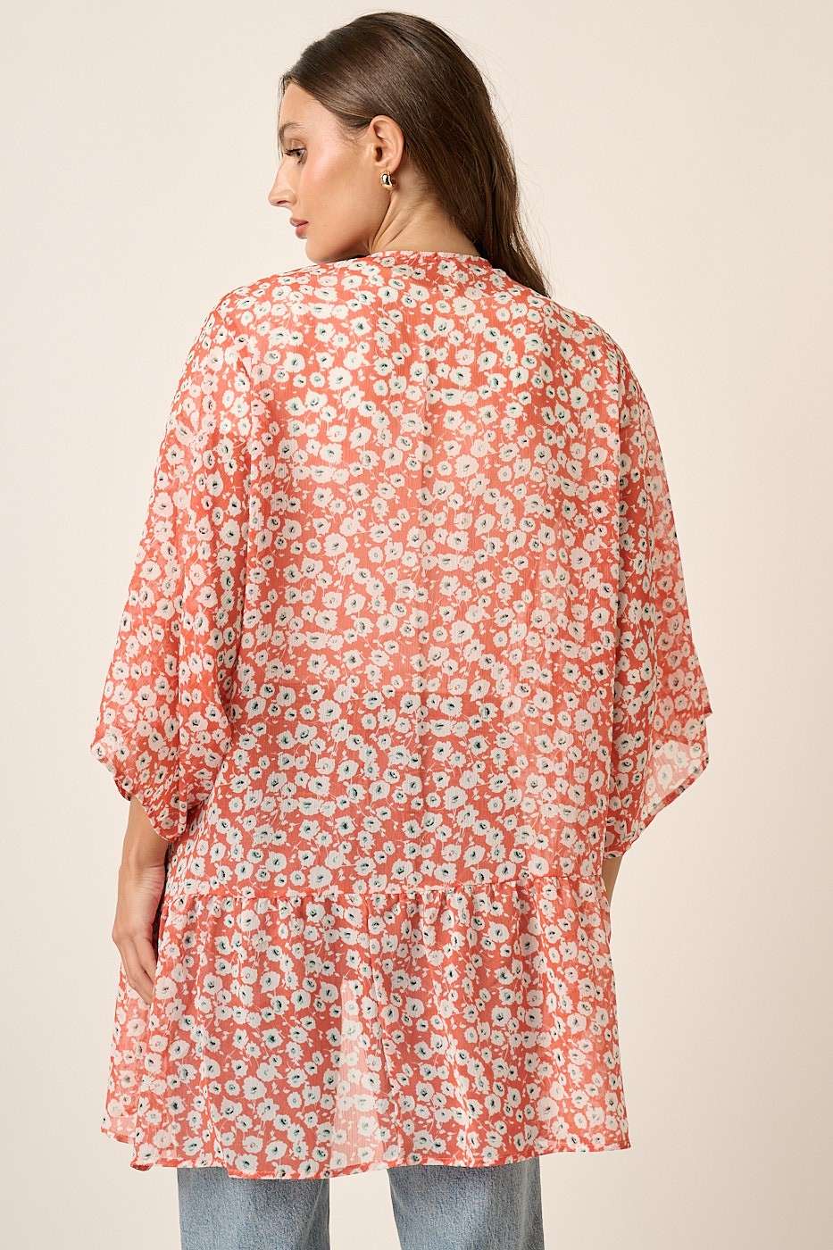 FLOWER PRINT YORYU CHIFFON DUSTER