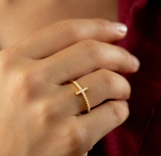 CZ Cross Ring