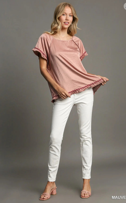 UMGEE Scoop Neck Mauve Top