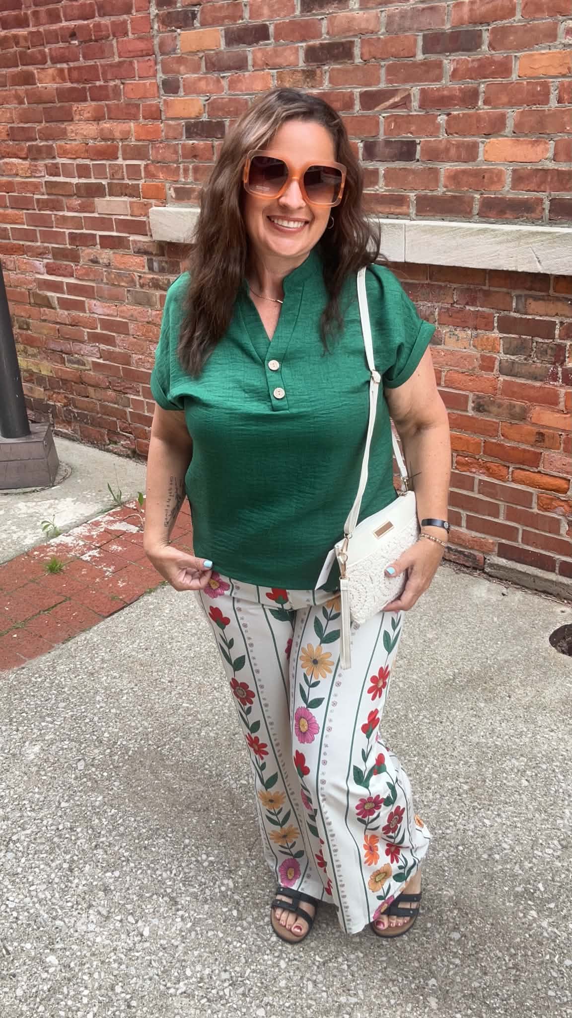 Solid Hunter Green Blouse