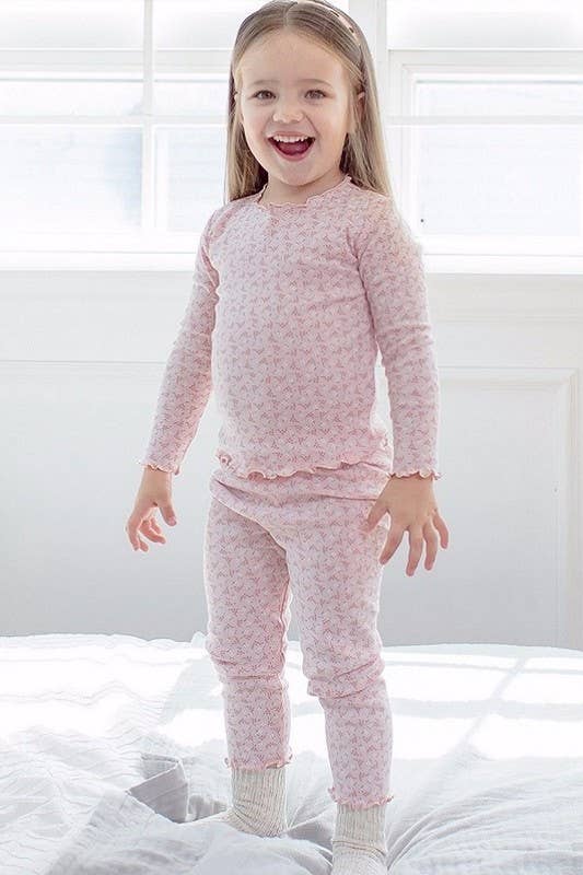 Maybee Pink Cotton Long Sleeve PJ's