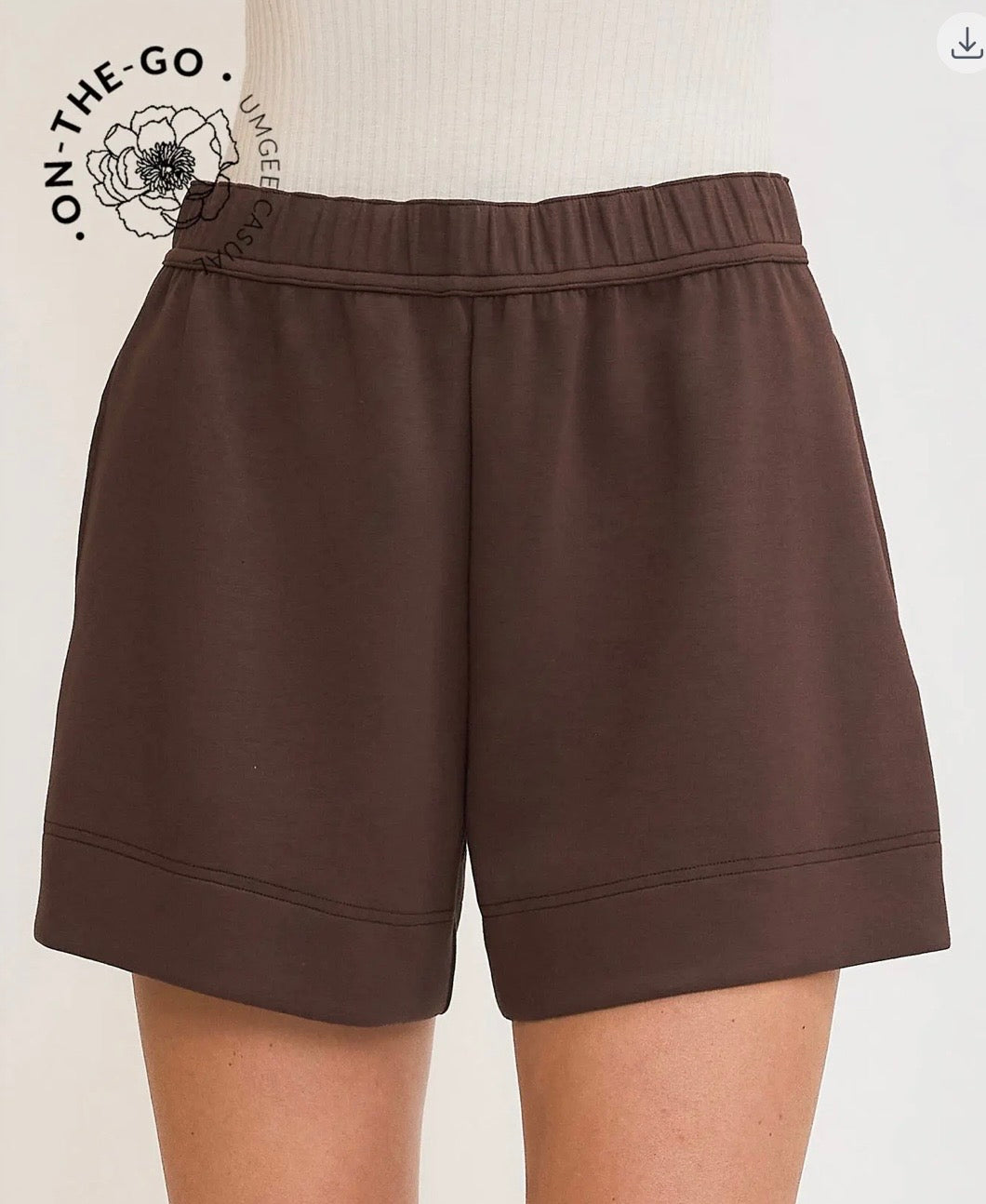 UMGEE Luxeknit Mid Rise Pull On Shorts