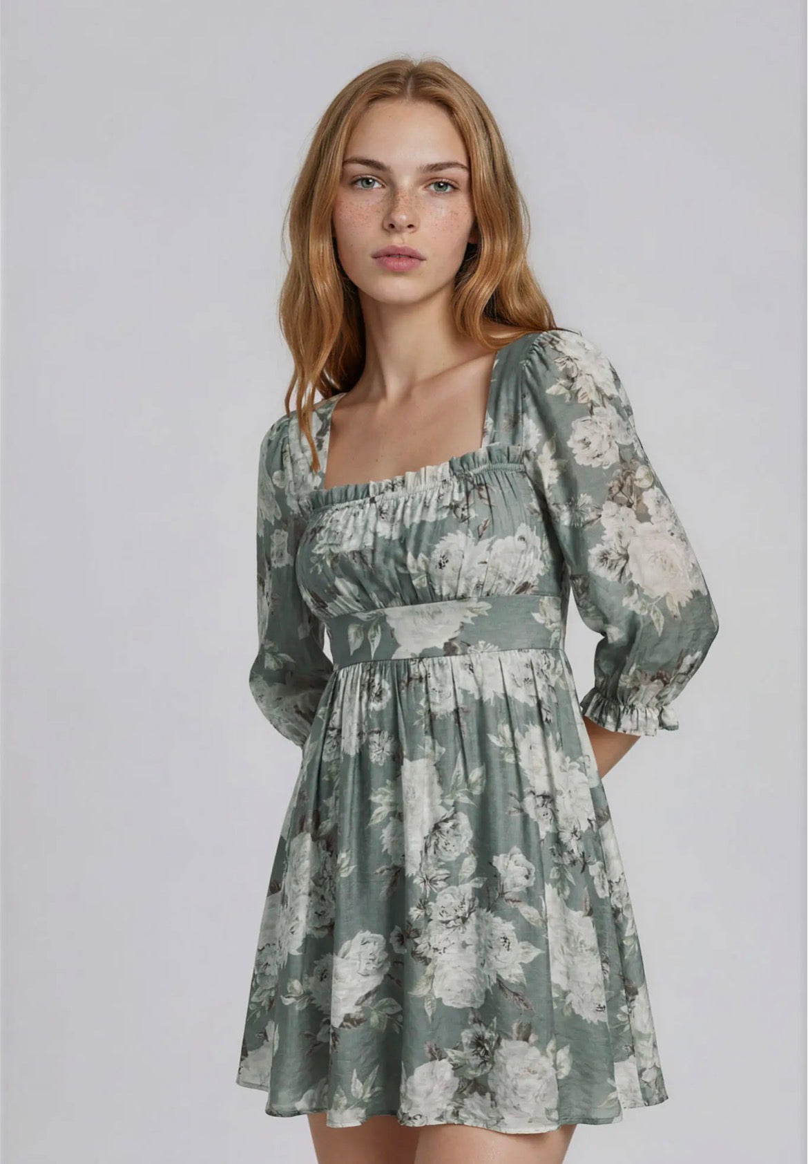 Square Neck Mini Dress
