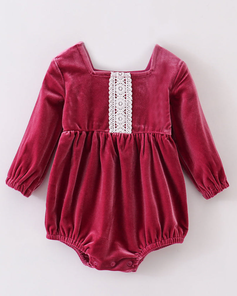 Mauve Velvet Lace Dress