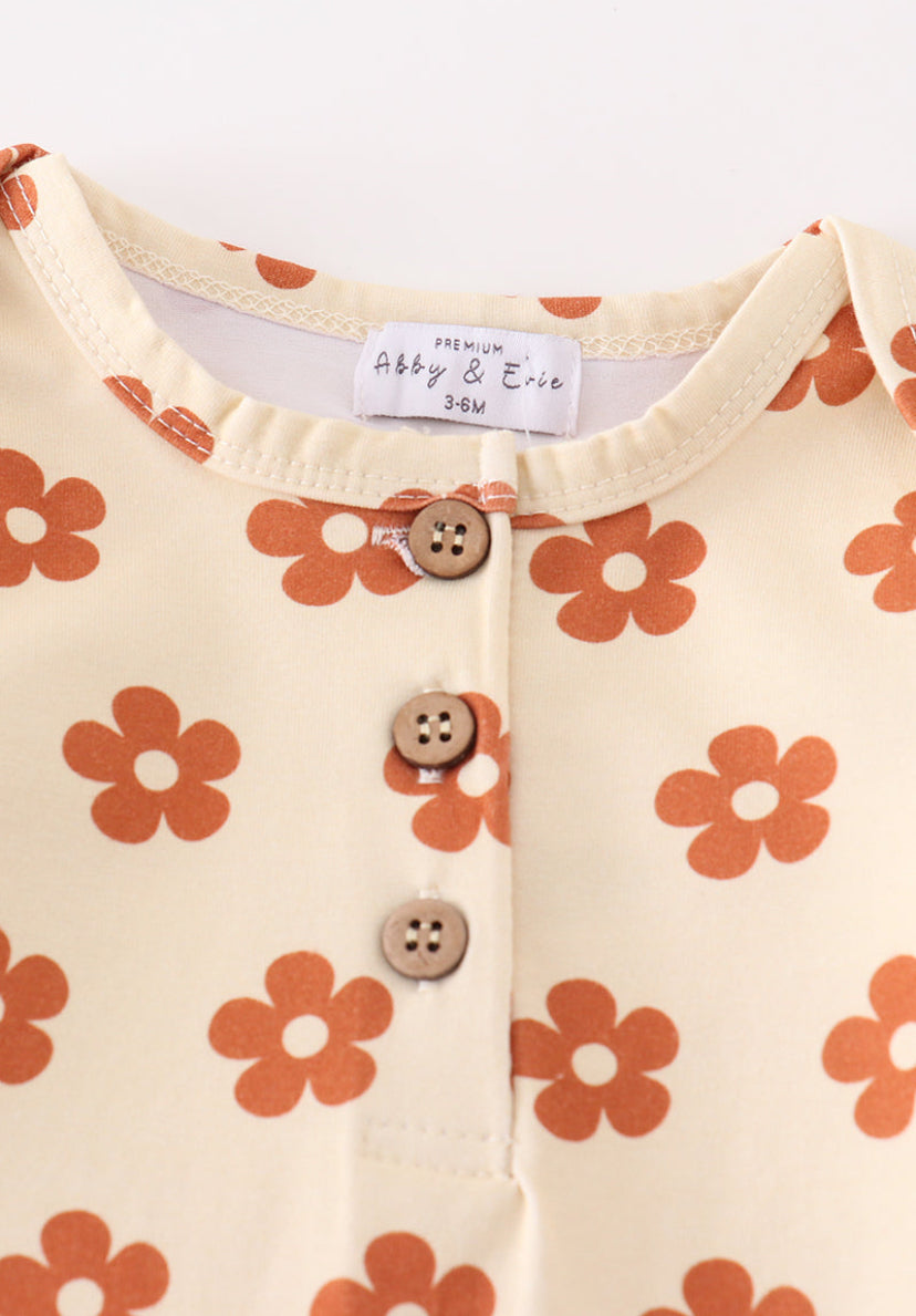 Floral Print Baby Gown