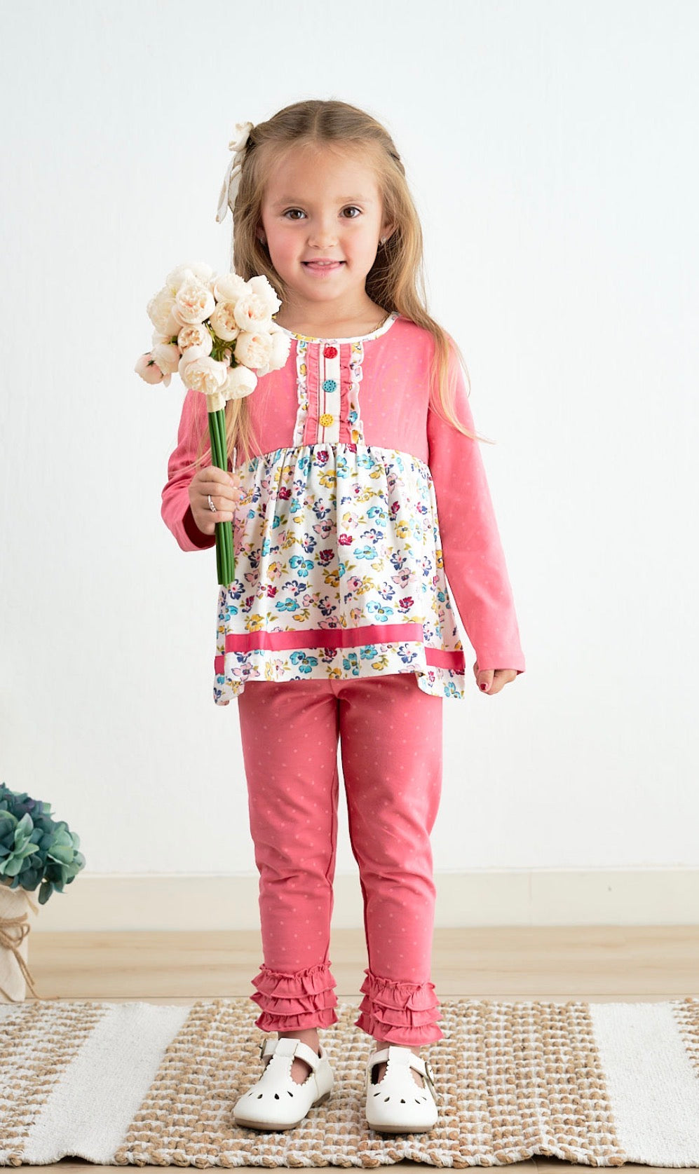 Platinum Pink Floral Print