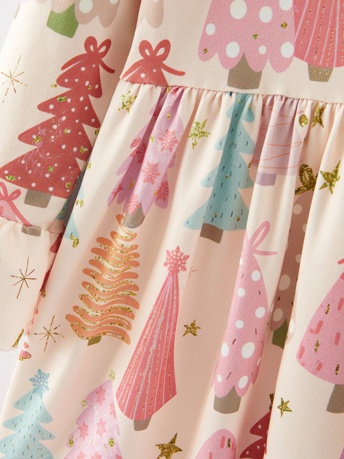 Christmas Tree Print Girls Dress