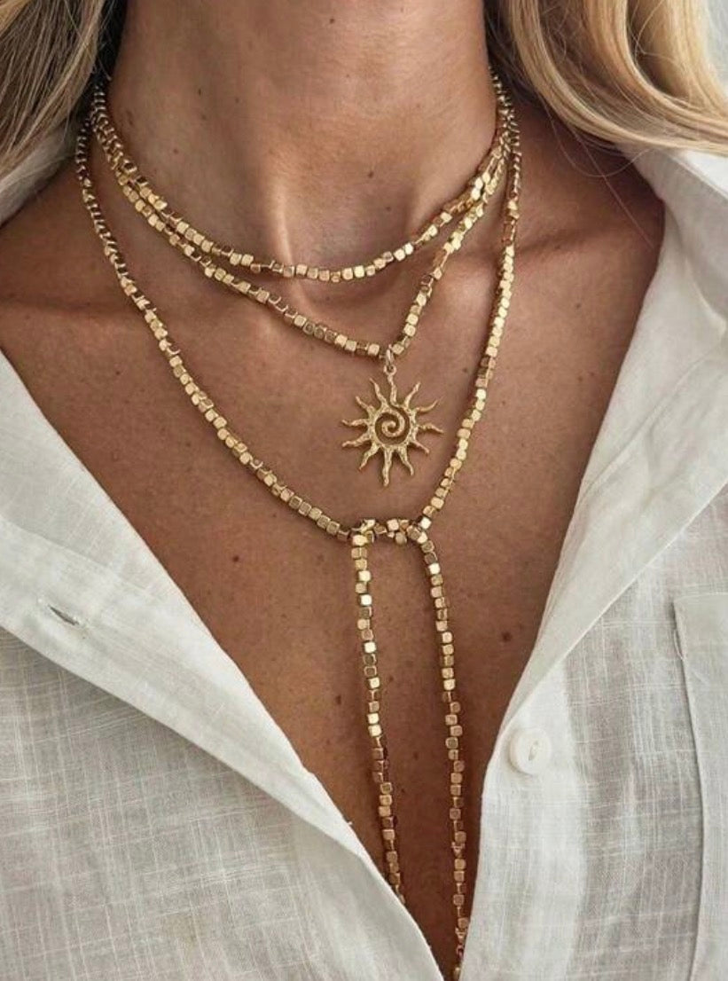 Square Seed Bead Wrap Necklace