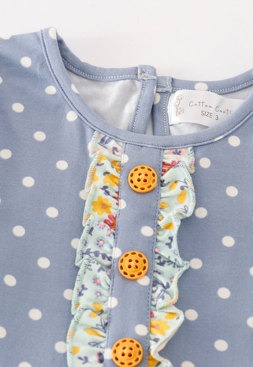 Platinum Blue Dot Dress