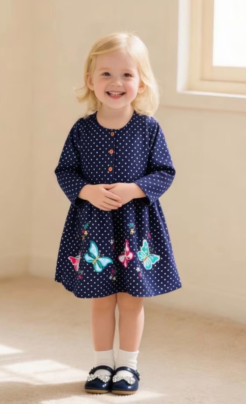 Butterfly Polka Dot Dress